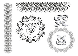 Set of ornament elements.
