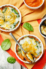 sweet potatoes spinach eggplant casserole