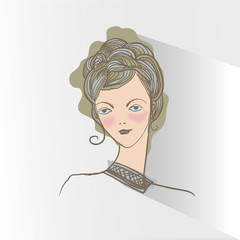 The woman's head.
