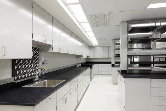 Cabinets in science lab