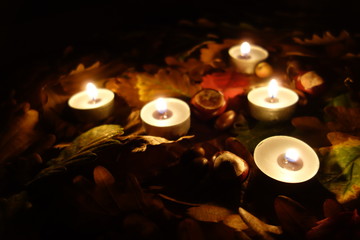 All Saints Day at cemetery