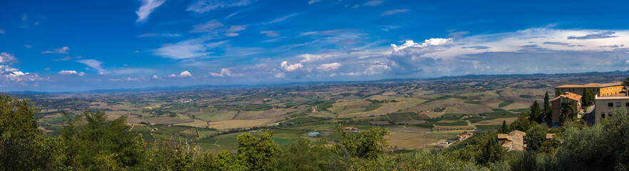 Panoramic view at Val d'Orcia from Montalcino