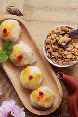 Festival moon cake - Chinese cake and tea.