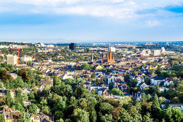 cityscape of Wiesbaden in Germany - obrazy, fototapety, plakaty