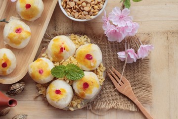 Festival moon cake - Chinese cake and tea.