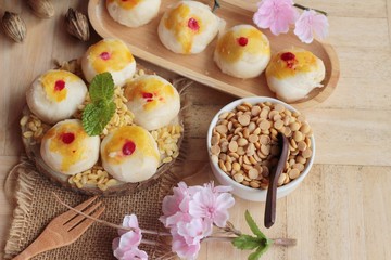 Festival moon cake - Chinese cake and tea.