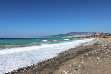 Fototapeta na wymiar Strand auf Rhodos