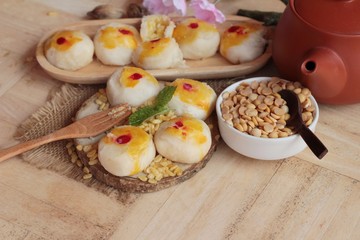 Festival moon cake - Chinese cake and tea.