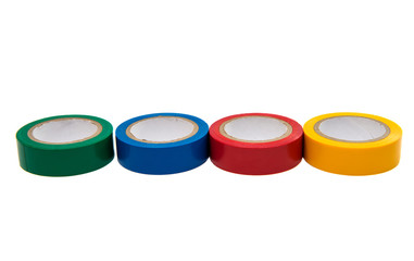 colored insulating tape isolated