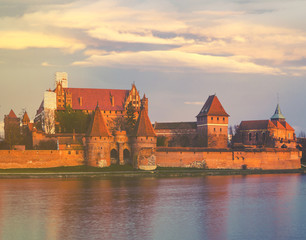Fototapeta premium Teutonic Castle in Malbork (Marienburg) in Pomerania (Poland)