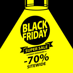 Black friday sale vector illustration.