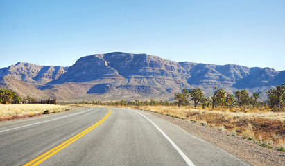 Highway in Nevada desert