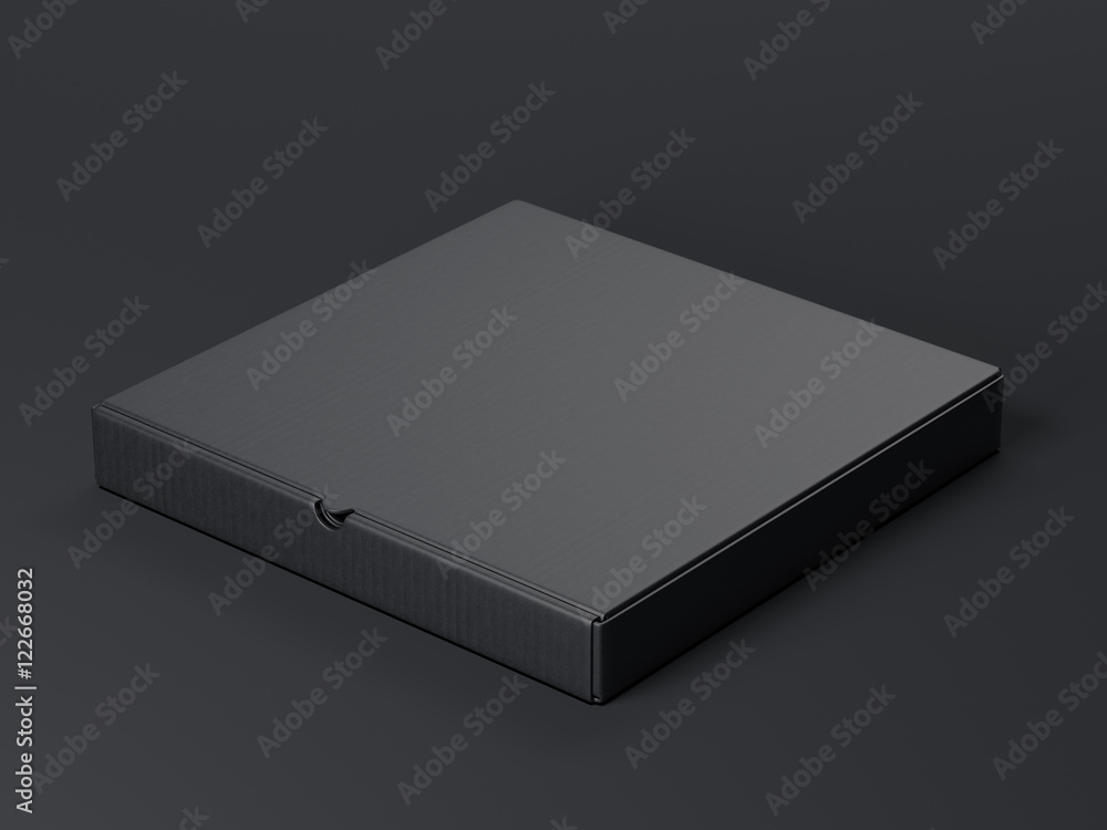 Poster black package. 3d rendering
