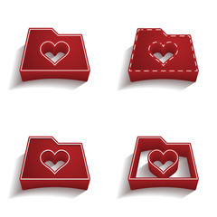 ikona 3D z obrysem zestaw © vempireart