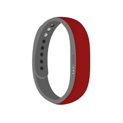 Dark red, burgundy color smart band vector isolated