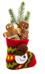 Christmas cookies in a sock