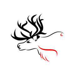 Deer head logo vector