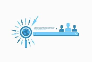 Search Bar Information Online Internet Technology Vector Illustration