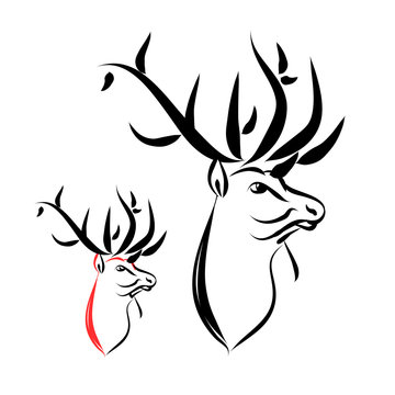 Deer head logo vector