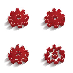 ikona 3D z obrysem zestaw © vempireart