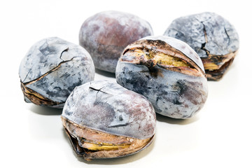 Roasted chestnuts. Popular snack in Autumn in Spain