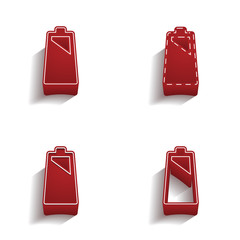 ikona 3D z obrysem zestaw © vempireart