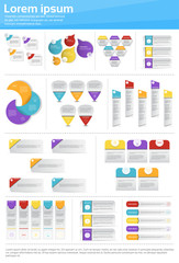 Graphic Set Finance Infographic Icon Business Concept Flat Vector Illustration