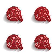 ikona 3D z obrysem zestaw © vempireart