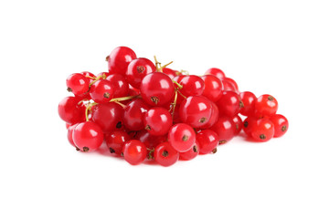 Red currants isolated on a white