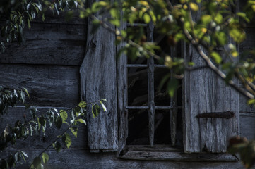 A wooden window