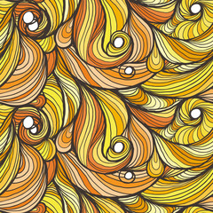 Ink doodle waves.
