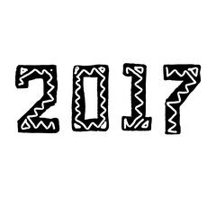 2017 grunge stamp. New Year sign.