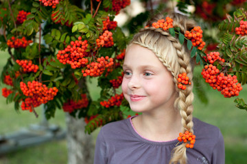 Girl with rowan