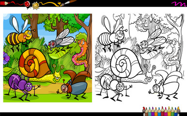 insect characters coloring page