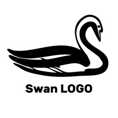 illustration of Black Swans Logo. Design template.