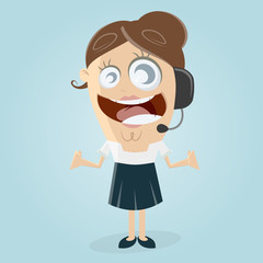 happy female callcenter agent