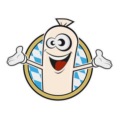 bayerische weißwurst zeichen symbol lustig
