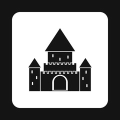 Ancient palace icon in simple style isolated on white background. Structure symbol