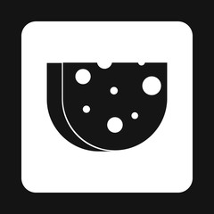 Cheese icon in simple style isolated on white background. Food symbol