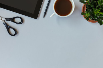 Hero header image with office items