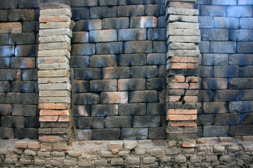 Traditional brick kiln texture in Bali, Indonesia