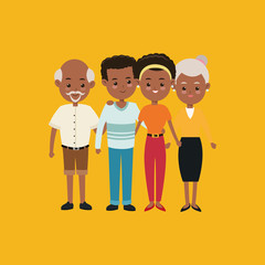 flat design traditional family image vector illustration