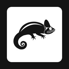 Chameleon icon in simple style isolated on white background. Reptiles symbol