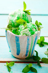 homemade  mint  ice cream cake