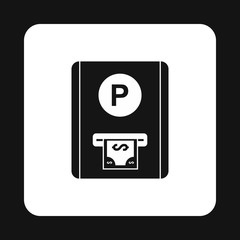 Parking fees icon in simple style isolated on white background. Payment symbol