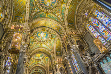 Obraz premium Lyon/basilique Notre Dame de Fourvière à Lyon