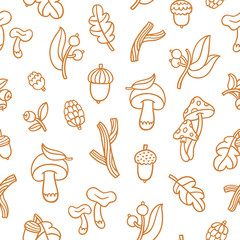 Autumn forest pattern