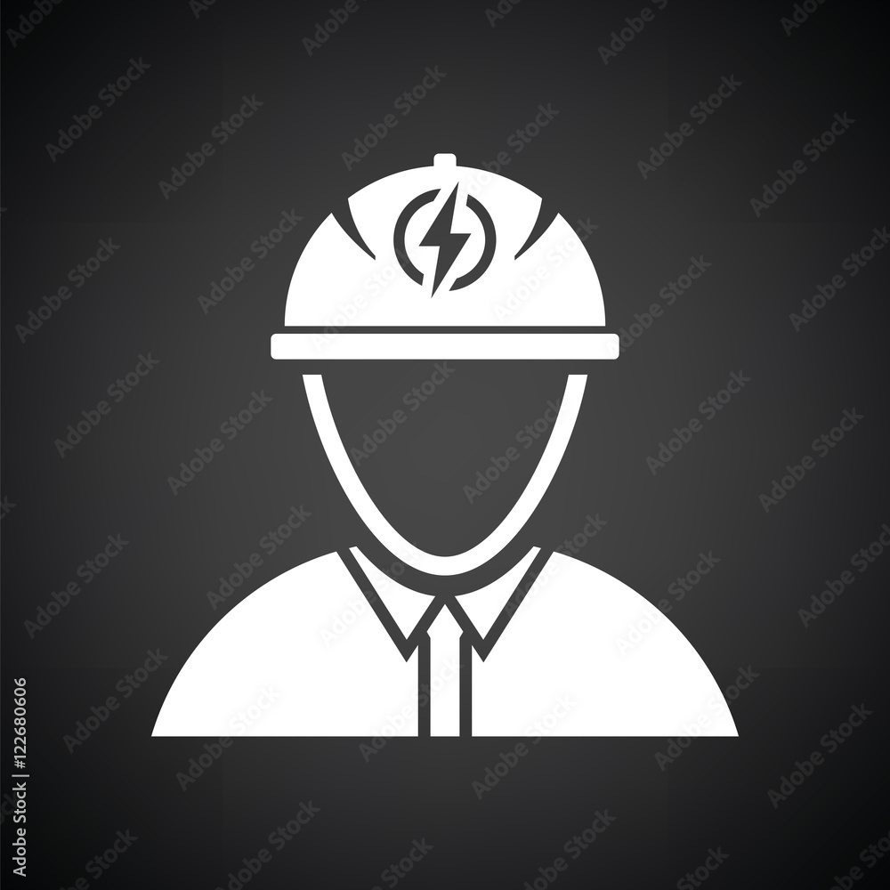 Poster electric engineer icon