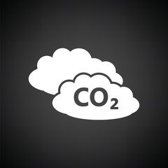 CO 2 cloud icon