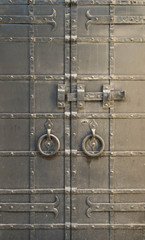 iron door of an ancient building